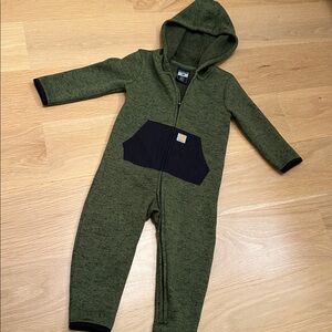 Carhartt Olive Green Hooded toddler One-Piece